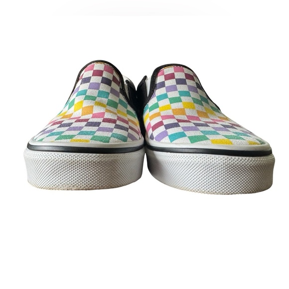 Vans Checkerboard Slip-On MultiColor Skateboarding Shoes Missy Sz 5 - Picture 3 of 6
